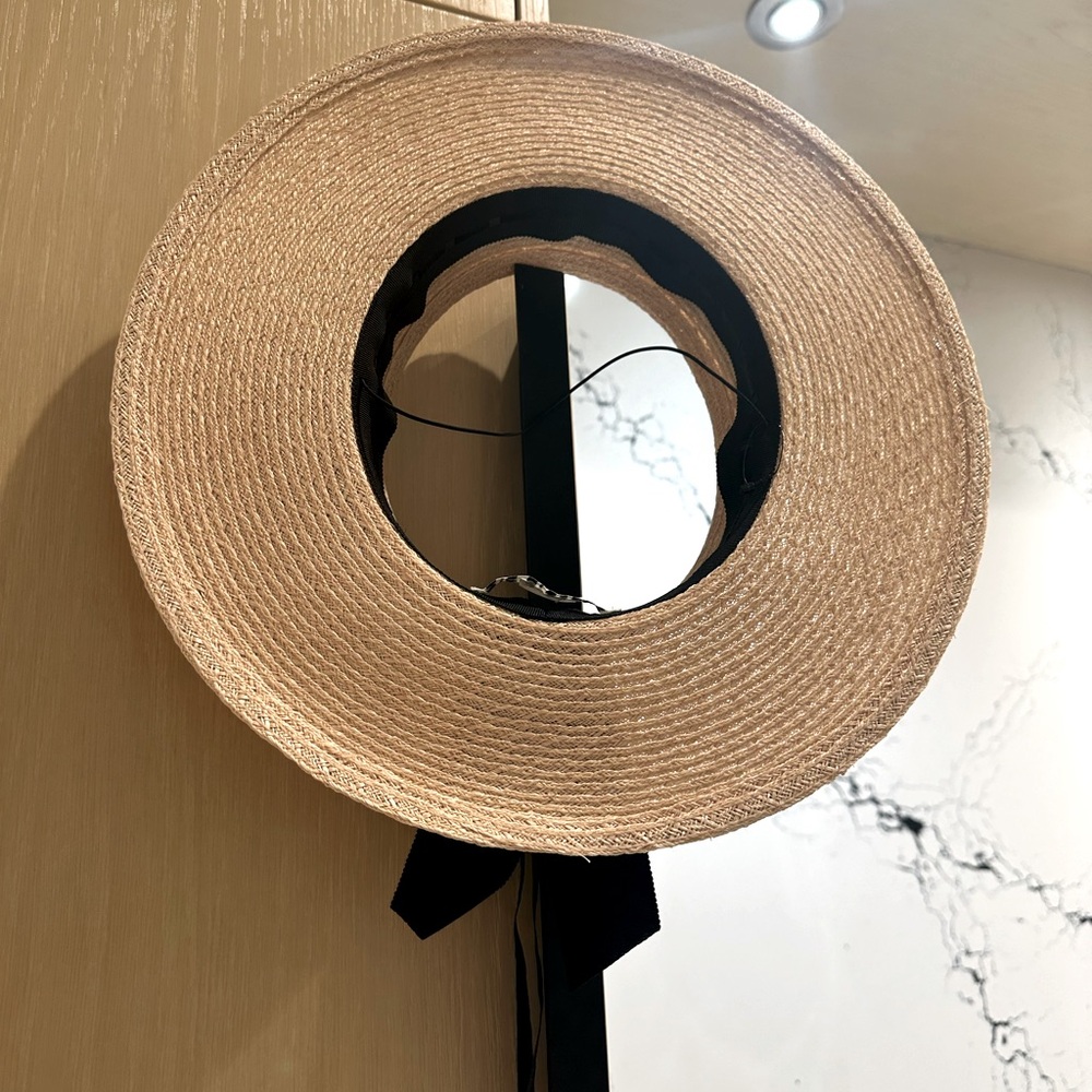 Eugenia Kim hat new no tags: Lettie grosgrain trimmed hemp blend visor - Picture 14 of 14